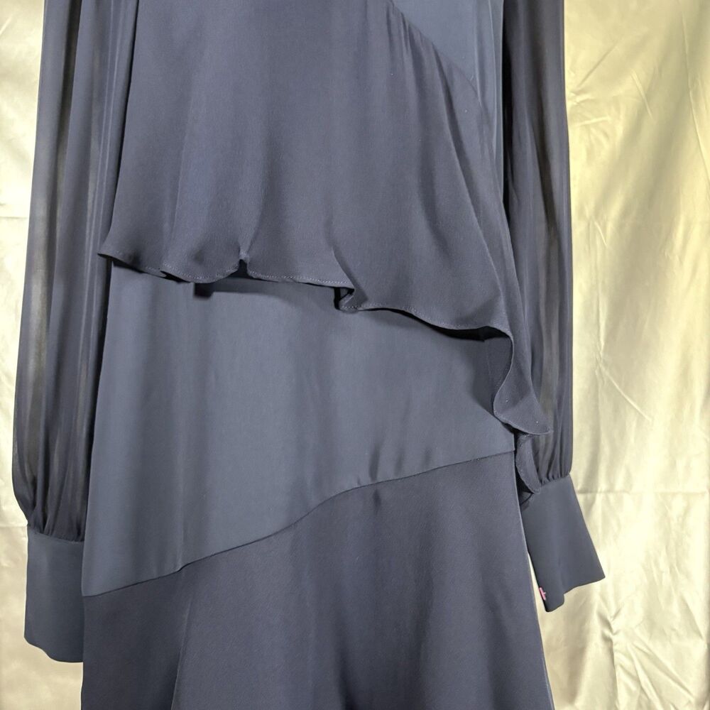 PARKER Kenji Tiered Chiffon Long-Sleeve Dress XS - Picture 6 of 16